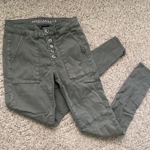 Gray American Eagle Cargo Pants